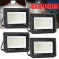 4x300W LED Fluter Strahler Scheinwerfer Baustrahler Garten Außen Lampe Kaltweiß