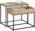 Satz Couchtische 2er Set Satz Stapel Beistelltisch Stahl Metallgestell