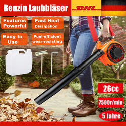 Profi Benzin Gebläse Laubbläser Laubgebläse 2-Takt Handgehaltene 26cc Laubsauger