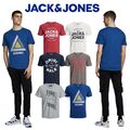 Jack & Jones bedrucktes kurzärmeliges Herren-T-Shirt Rundhalsausschnitt schmale Passform Freizeit-T-Shirt Top