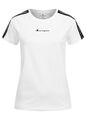 Damen Champion T-Shirt Kurzarm Shirt mit Logo Tape Rundhals weiß B22010376	