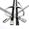 10 Stück Edelstahl Kabelbinder | Kugel- Multi Lock | Typ 306 | Epoxy Schwarz V2A