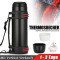 1,5 Liter Isolierflasche Thermosflasche aus Edelstahl Camping Thermoskanne DHL