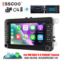 DAB+ Apple Carplay Android 14 Autoradio GPS Für VW GOLF 5 6 Passat b6 Polo 4+64G