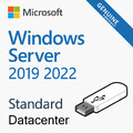 Windows Server 2019 2022 Standard USB & Karte + Optionen von 50 RDS & 50 CALs