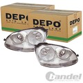2x DEPO H7/H7 SCHEINWERFER SATZ passend für VW GOLF JETTA LINKS+RECHTS