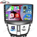 Qualcomm Autoradio Android 15 GPS Navi WIFI Carplay Für Peugeot 207 2009-2013 BT