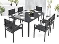 6+1 Sitzgruppe Gartenmöbel Gartengarnitur Tisch Stuhl Essgruppe Gartenset
