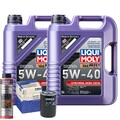 Motoröl 5W40 LIQUI MOLY Synthoil High Tech 10L+MAHLE Ölfilter +Ölschlammspülung