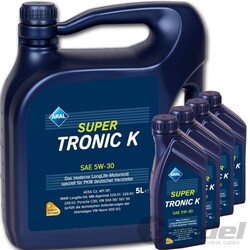 4x1L+1x5L ARAL SUPER TRONIC K 5W30 ÖL passend für BMW LL04 VW 504.00/507.00 C30