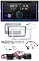 JVC Lenkrad USB 2DIN DAB Bluetooth CD Autoradio für Opel Corsa D matt-chrom 09-1