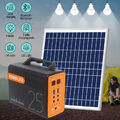 Tragbare Solarpanel Powerstation Solar Generator Stromspeicher Ladegerät Licht