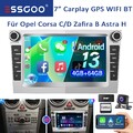 DAB+ Android 13 Apple Carplay Autoradio GPS Für Opel Astra H Corsa C D Zafira B