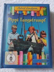 PIPPI LANGSTRUMPF DVD. SPIELFILM NACH ASTRID LINDGREN IN SCHÖNER BUCHFORM !!