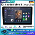 Carplay Für Skoda Fabia II 2008-2013 Autoradio GPS Navi BT Android13 DAB+ 6+128G