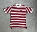 ADIDAS D5 Vintage Herren T-Shirt Kurzarm Medium Logo 90er Gestreift 11711 Rot