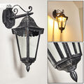 Laterne Terrassen Haus Tür Einfahrt Lampen Außen Wand Beleuchtung schwarz/silber