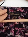 Dalia Vintage Boho L - XL Bluse Tunika 40 42 Floral Blumen Blüten schwarz lila