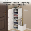 8 Ebenen Schuhschrank Schuhregal Schuhablage Schuhständer mit Regenschirmlager