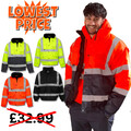 Hi Vis Viz Bomberjacke Warnschutz Sicherheit Arbeitskleidung Security Jacken Neu