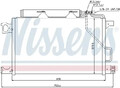 Kühler Klimaanlagen – Kondensator R 134a 940100 NISSENS für MERCEDES-BENZ CLK
