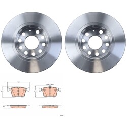 TRW BREMSSCHEIBEN + BELÄGE HINTEN passend für VW GOLF 7 TOURAN A3 8V LEON ATECAHA 272x10mm | Bitte PR-Nummern beachten