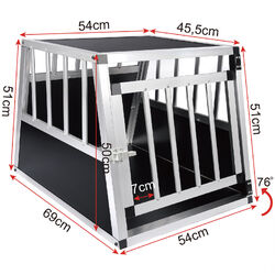 Alu Hundebox Hundekäfig Gitterbox für Auto Transportbox Reisebox Hundekäfig Größenwahl ✔️ Hohe Stabilität ✔️ Geringes Gewicht ✔️
