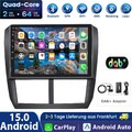 DAB+ Autoradio Android15 CarPlay GPS Navi WIFI 2+64G Für Subaru Forester 2008-12