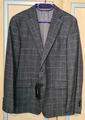 Windsor Sartorial  Tailor WH Suit Herrenanzug  Größe 52,graukariert , 2 Knöpfe