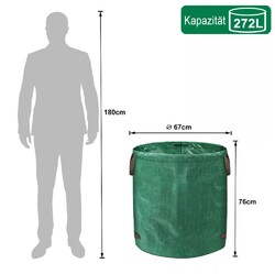 4/8x 272/300Liter Gartensack Laubsack Rasensack Gartenabfallsack Gartentasche DE