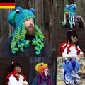 Fun Octopus Winter Warme Strickmütze Tintenfisch Strickmütze Beanie Kostüm HOT