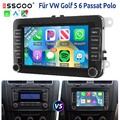 7" 32G Android 14 Autoradio Carplay Für VW GOLF 5 6 Passat Tiguan Rabbit GPS SWC