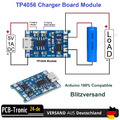 TP4056 Micro USB 18650 Li-Ion Lademodul 5V 1A Laderegler Charger Schutzschaltung