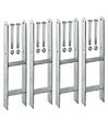 4x Pfostenanker H-Anker 101 mm für Pfosten 10x10cm Carport 5mm + Befestigungsset