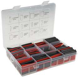 560teiliges Schrumpfschlauch Set Sortiment in Plastikbox Ratio 2:1 Schwarz + RotDeutscher Händler & Versand / schnelle Lieferung