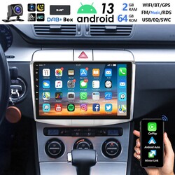 DAB+ 2+64GB Android 13 Carplay Autoradio NAVI RDS Für VW Passat B6 B7 CC Magotan