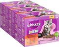 Whiskas Junior Katzennassfutter Klassische Auswahl in Sauce, 48 Portionsbeutel,