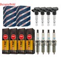4x BOSCH Zündspule +4x NGK Zündkerze V-Line für Nissan Almera II Hatchback N16