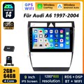 DAB+ Android 14 Autoradio Carplay Kam GPS Navi Für Audi A6 4B2 4B5 C5 1997-2005