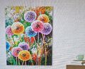 Diamond Painting Allium Blumen    50 x 40 cm mit Keilrahmen Set komplett