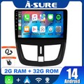 DAB+ 2+32G Android 14 Autoradio GPS Apple CarPlay RDS Für Peugeot 207 2006-2015