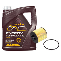 FEBI BILSTEIN Ölfilter 5L MANNOL Energy Formula PD 5W-40 für VW Golf Plus 5M1