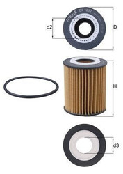 MAHLE OX1237D Ölfilter für CITROËN DS  passend für FIAT FORD OPEL PEUGEOT