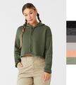 Bella Damen Sommer Cropped Fleece Hoodie kurz geschnitten Fashion 7502 NEW