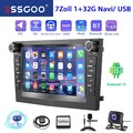 MIK Kam 32G Android 13 Autoradio Carplay RDS GPS Nav Für Corsa C D Combo Signum