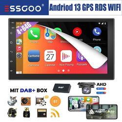 DAB+ Android 14 4+64G Carplay Autoradio 7" 2 DIN GPS NAVI RDS Bluetooth +Kamera