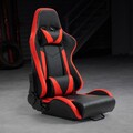 Dardoo PVC Rennsimulator Cockpit Gaming Rot Sitz Mit Nackenkissen Und Lendenwir