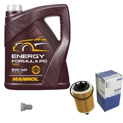 MAHLE Ölfilter 5 L MANNOL Energy Formula PD 5W-40 für VW Touran 2.0 TDI