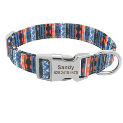 Personalisiertes Hundehalsband mit Namen Gravur Nylonhalsband Halsbänder Halsung
