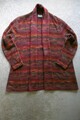 Herrliche Strickjacke Naturmoden Peter Hahn  offen  rot-bunt  Gr 42  100% Alpaka